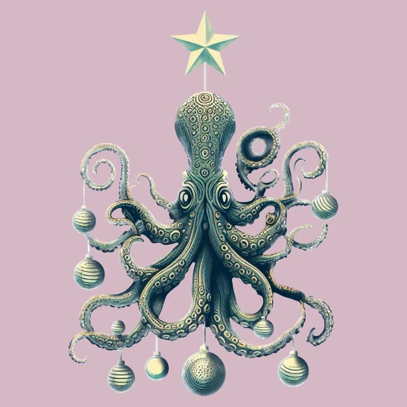 Christmas Octopus with Tree Decorations