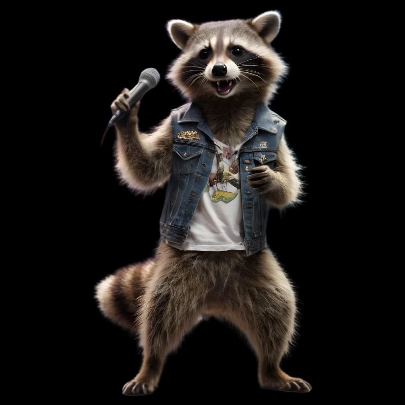 Waschbär-Singmikrofon