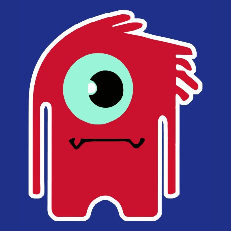 Red Cyclops Monster | Funny Chibi Alien 