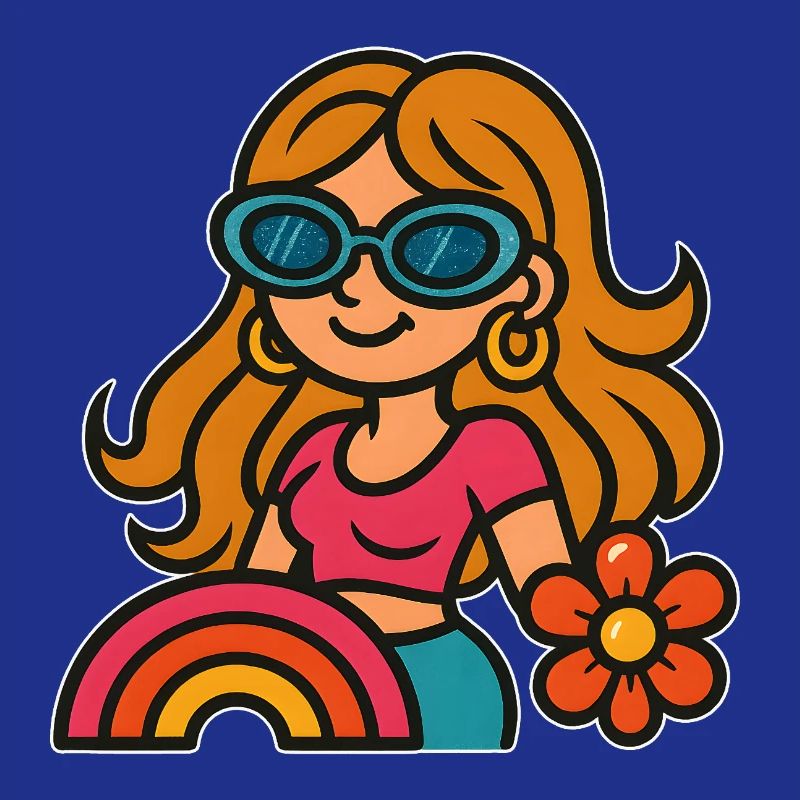 Retro Summer Girl - Flower Power Look