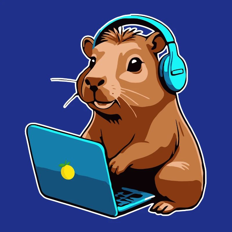 Capybara Programmeur Codeur Ordinateur
