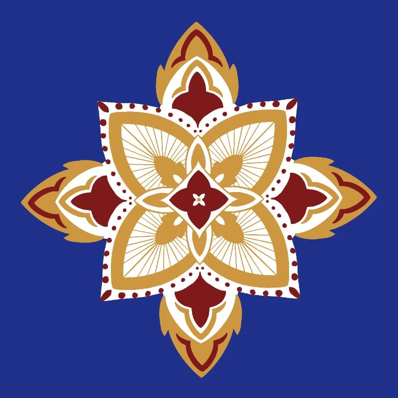 oriental pattern morocco gold red