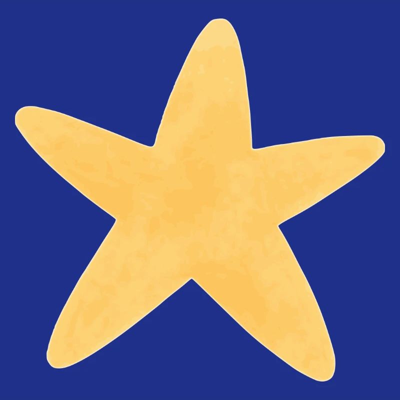 Étoile dorée à l’aquarelle