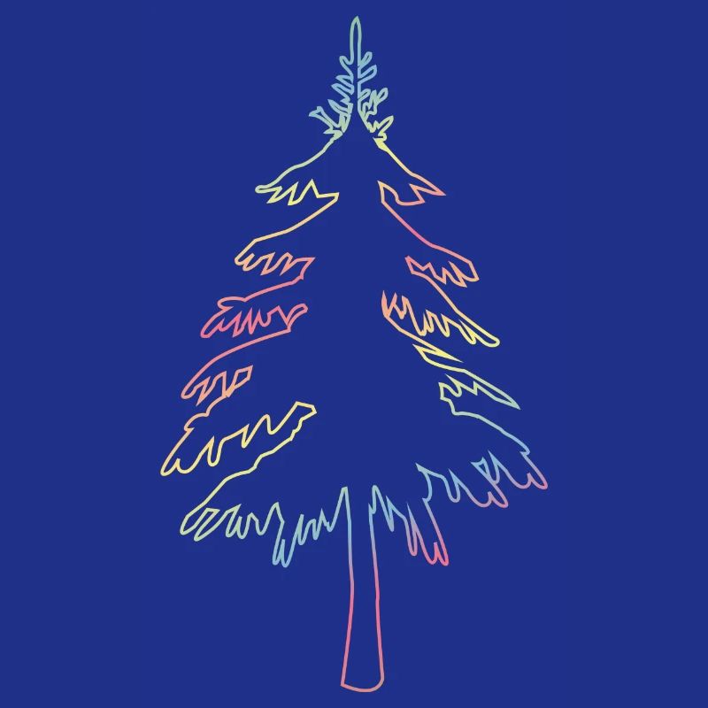 Christbaum, Tannenbaum oder Weihnachtsbaum Umriss