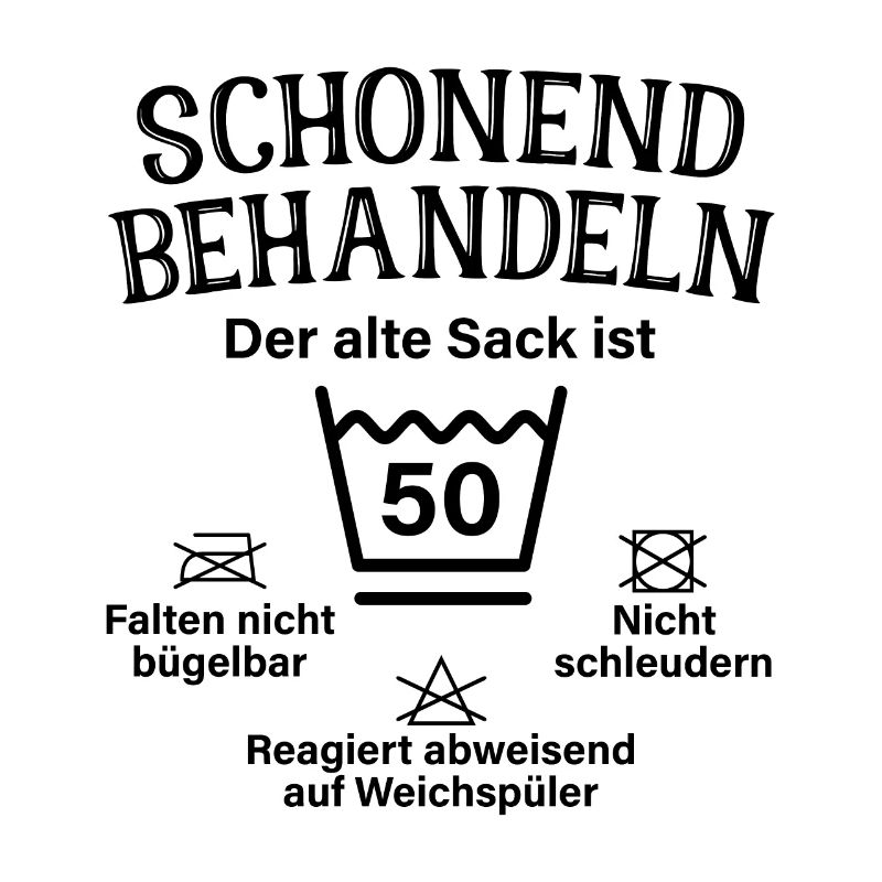 Schonend Behandeln Sack Geschenk 50. Geburtstag