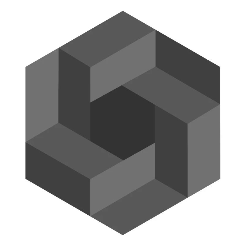 Geometric Illusion Pattern Black White