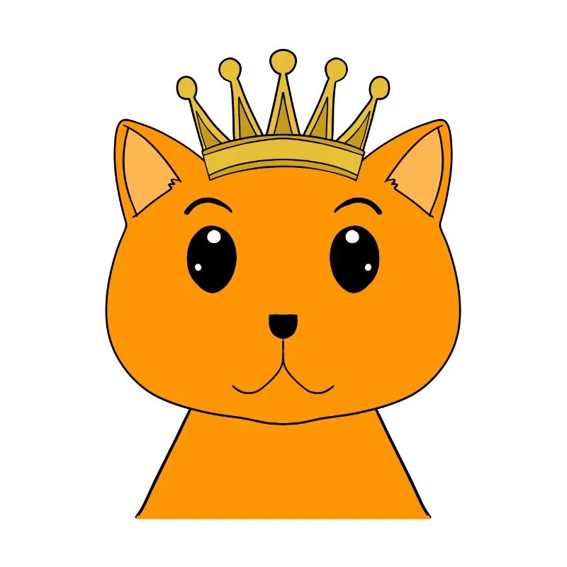 Katze mit Krone - Perserkatze mit Krone