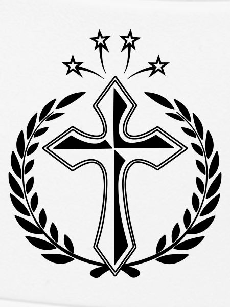 Kreuz im Lorbeerkranz