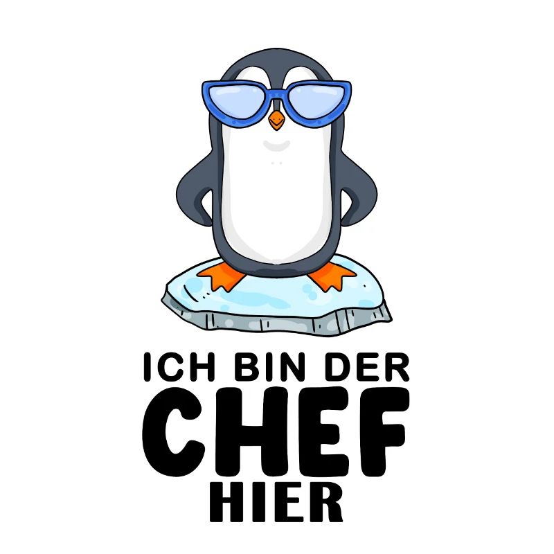 cooler Pinguin Chef Spruch
