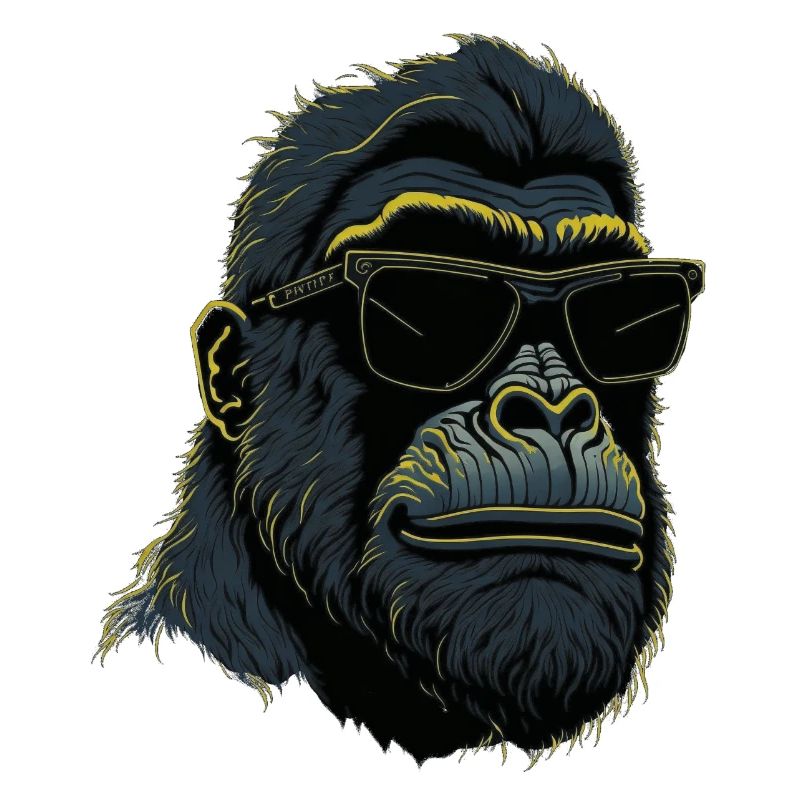 Gorilla with sunglasses