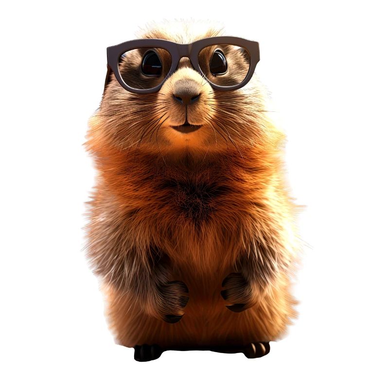 Murmeltier mit Sonnenbrille Nagetier Erdhörnchen