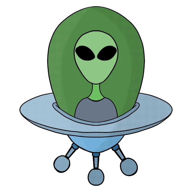 Alien dans son petit vaisseau spatial