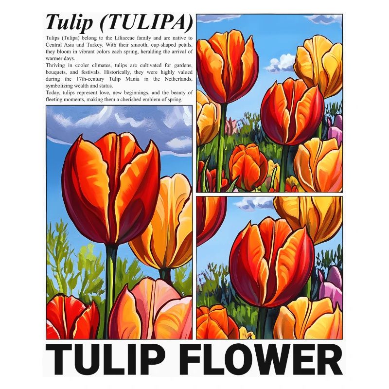 Tulip Flower Nature Spring Botanical Gift