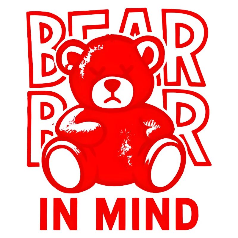 Bear in Mind – Roter Teddy Bär Shirt Statement Red