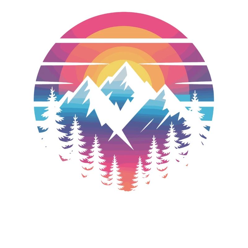 Mountain panorama at sunset