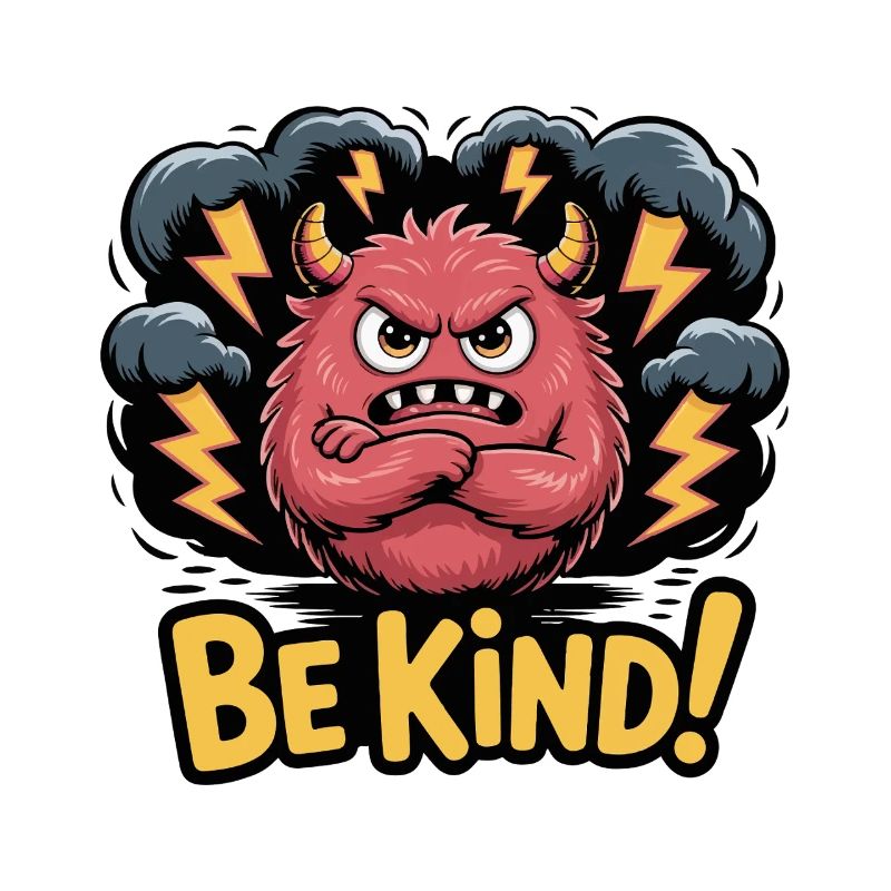 Fierce Friendly Monster with Lightning