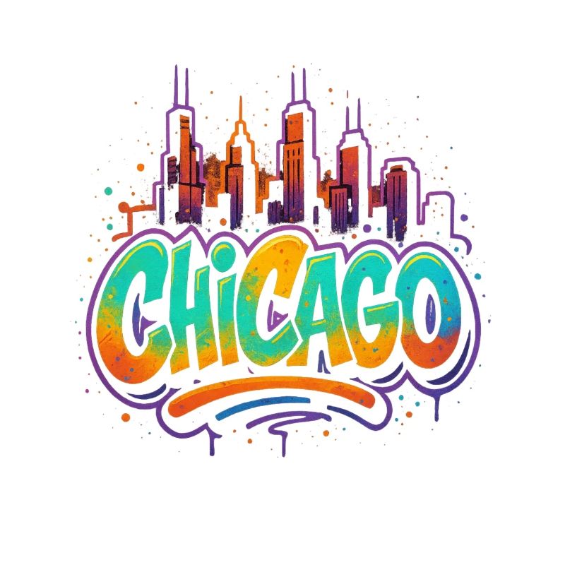 Silhouette du graffiti de Chicago