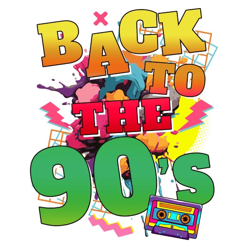 Back to the 90s Neon Graffiti