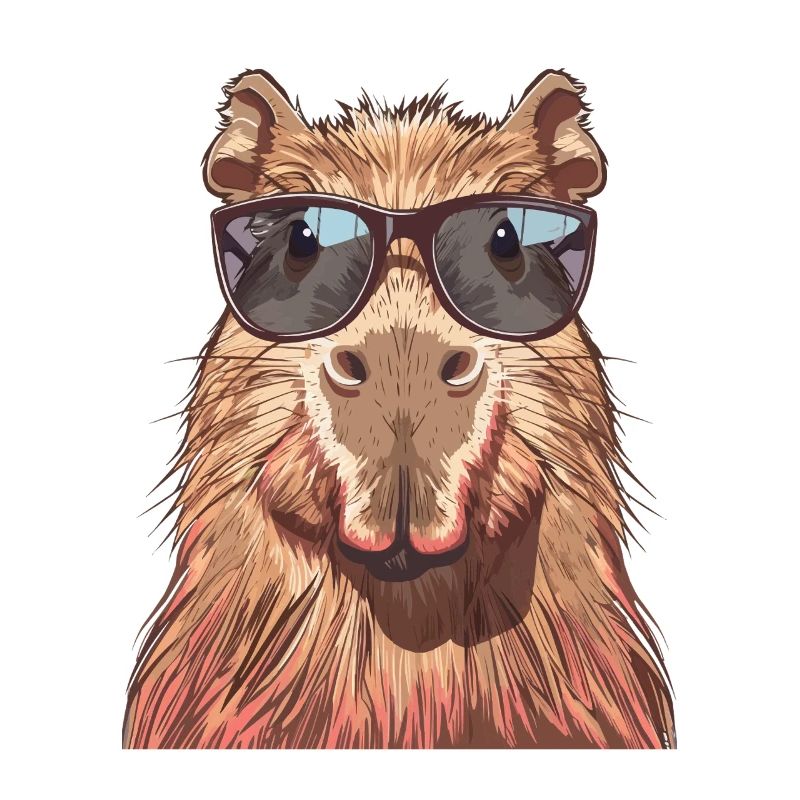 Cooles Capybara mit Sonnenbrille Fun