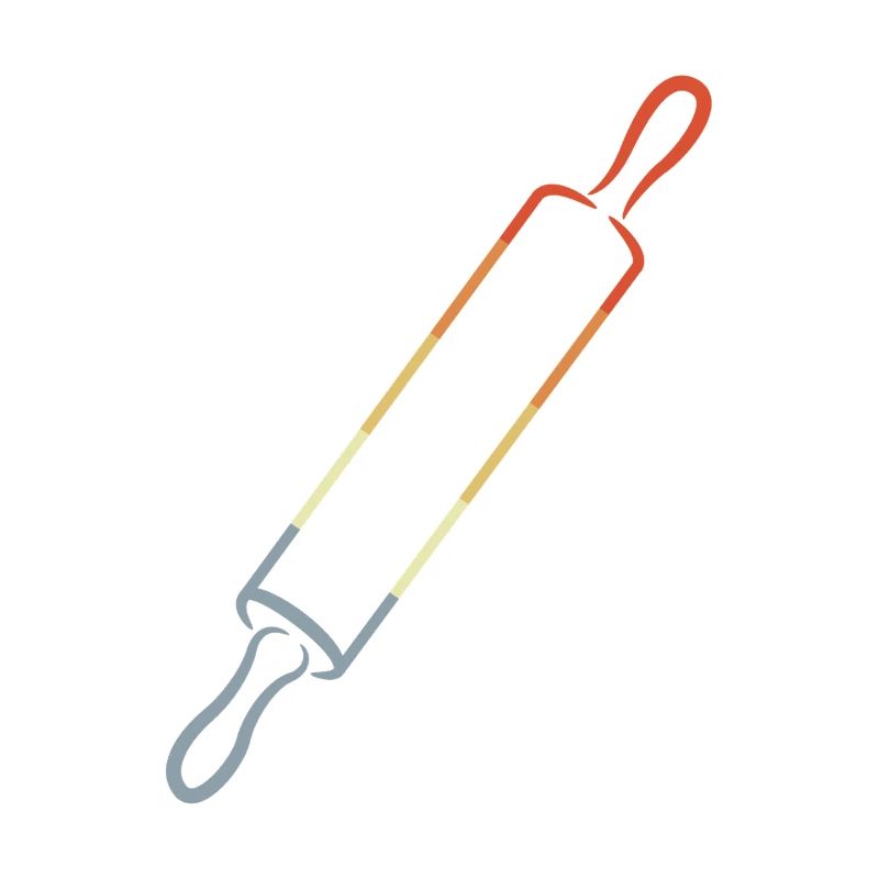 Vintage Rolling Pin Sketch