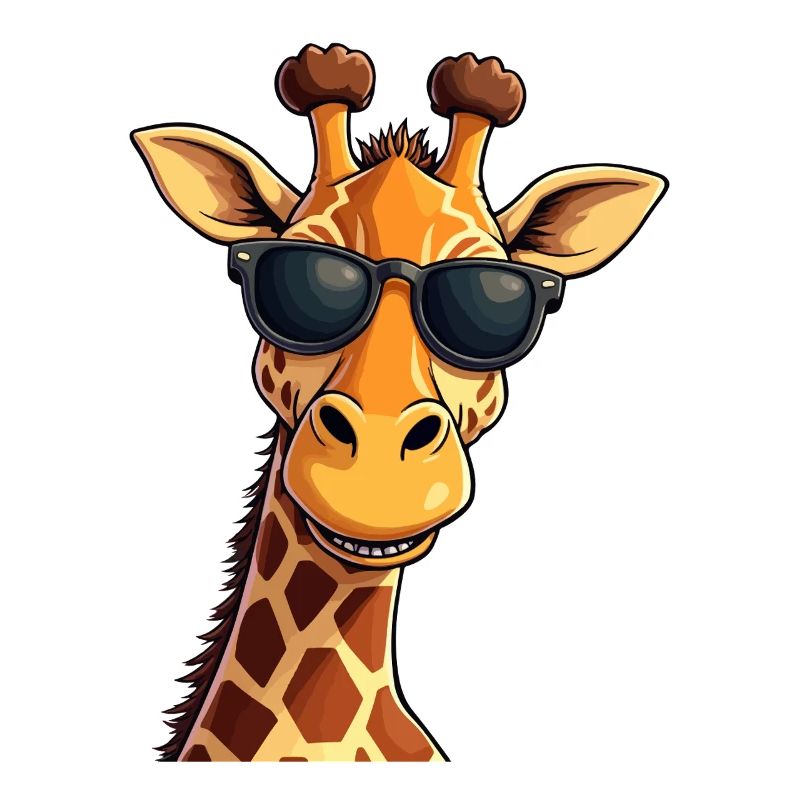Coole Giraffe mit Sonnenbrille Sommer