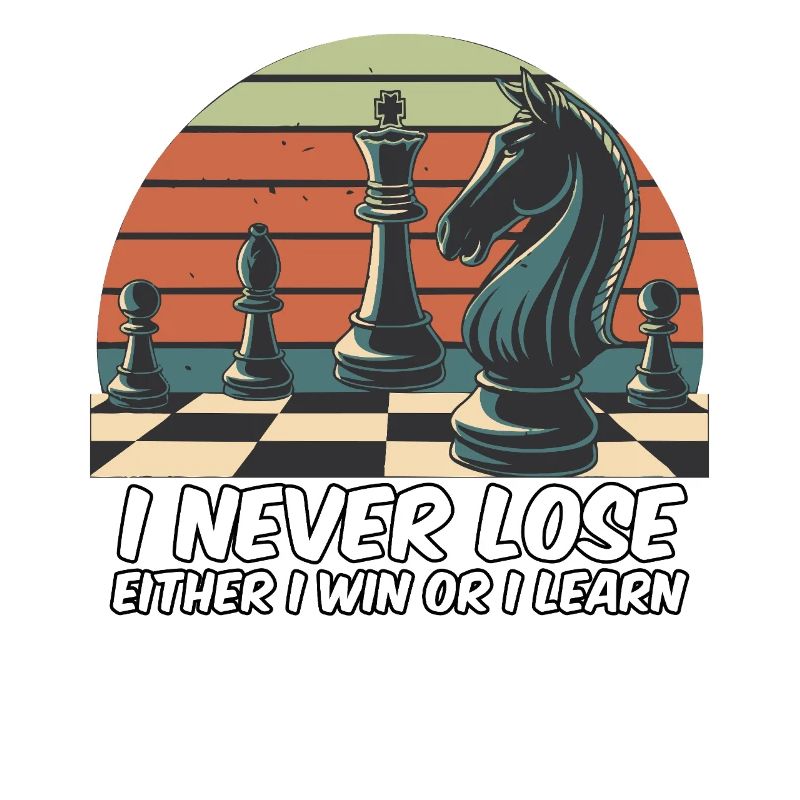 Chess Saying - I Never Lose