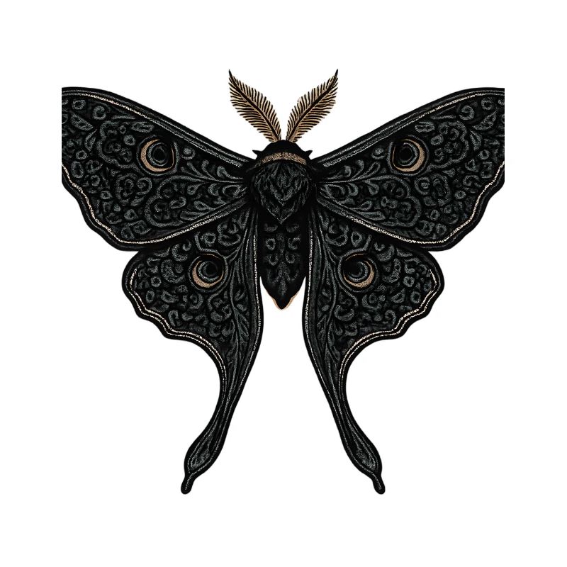 Moon Moth Moth Gothic Tattoo