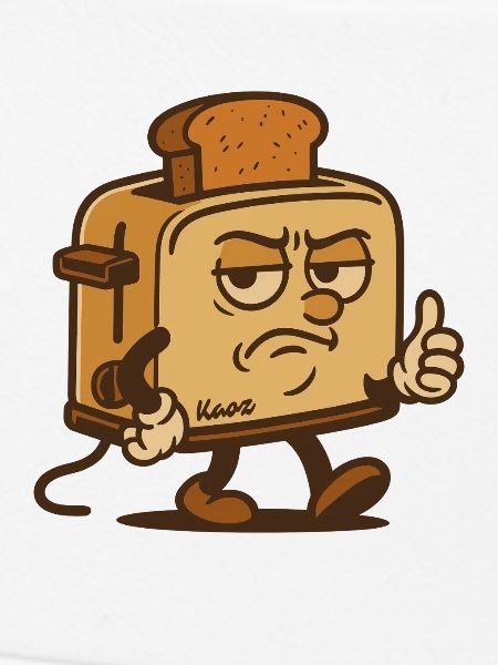 Grummeliger Toast-Held