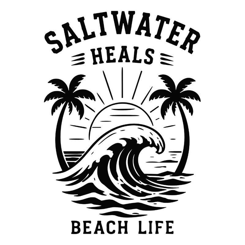 Saltwater Heals Beach Life Ocean Wave