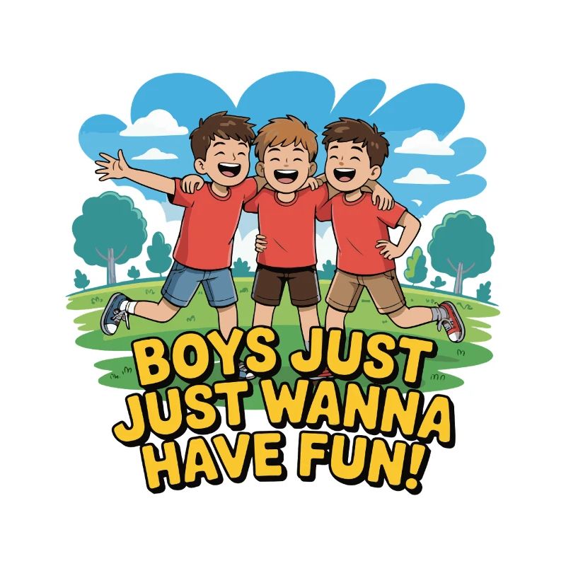 Three Boys Outdoor Fun