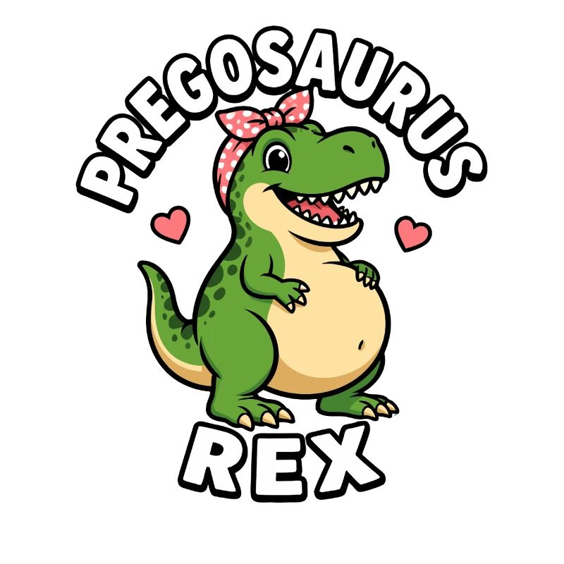 Schwangere Mutter Pregosaurus Rex Dinosaurier lust