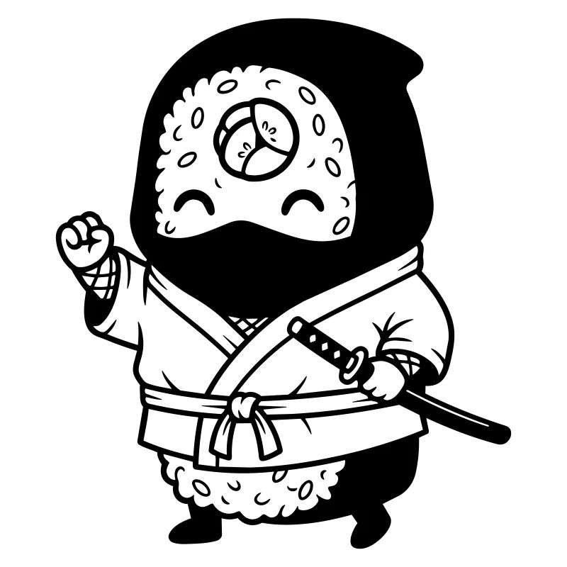 Sushi Samurai Kawaii