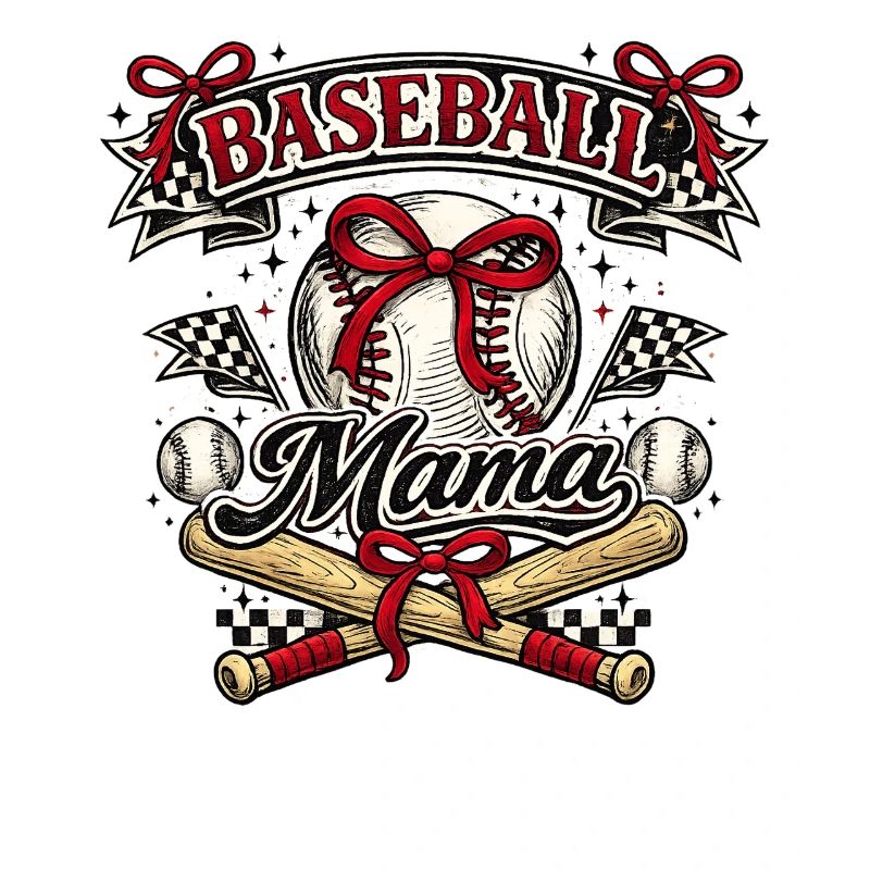Baseball-Mama: Retro Mama Baseball-Geschenk