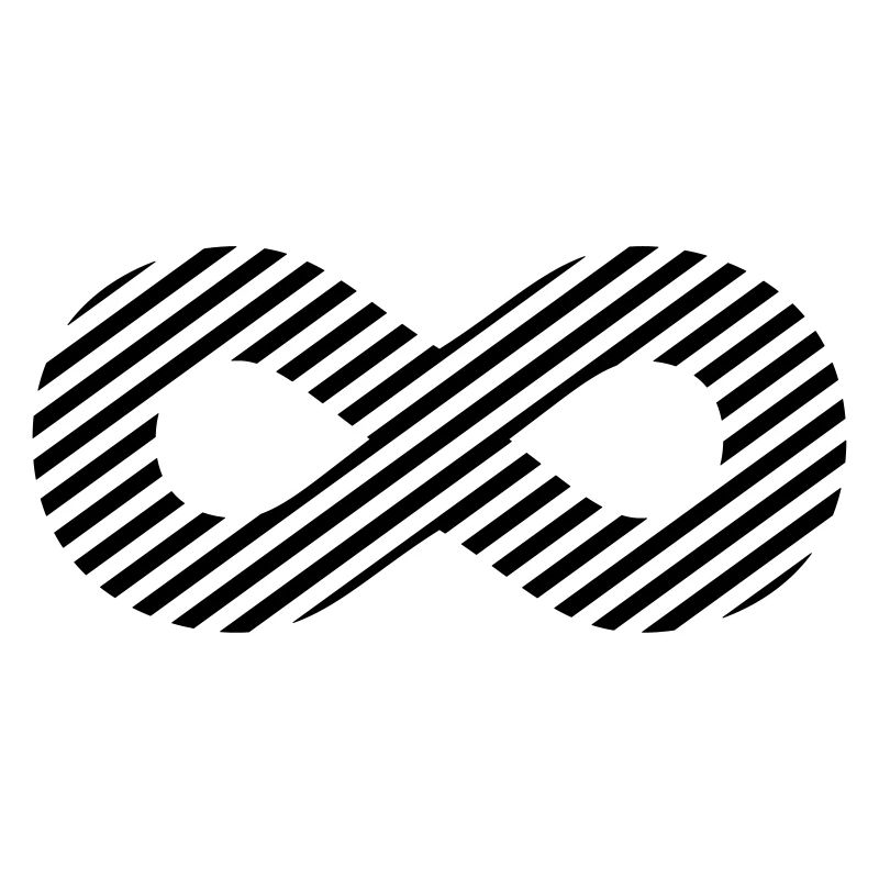 Signe de l'infini - rayures de modèle