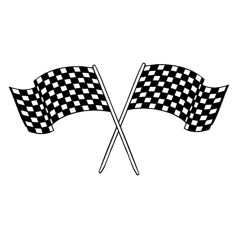 Flags start Race car formula race car