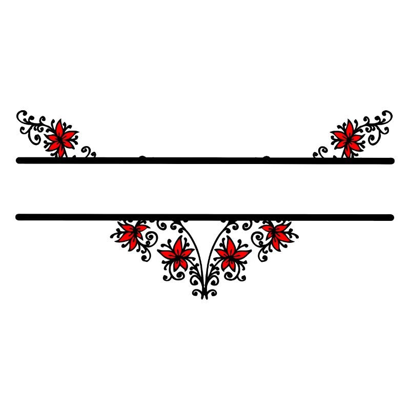 Bannière décorative de fleur
