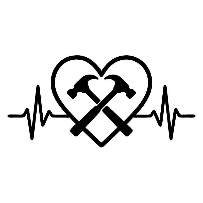 Crossed Hammers Heart Artisan Tool