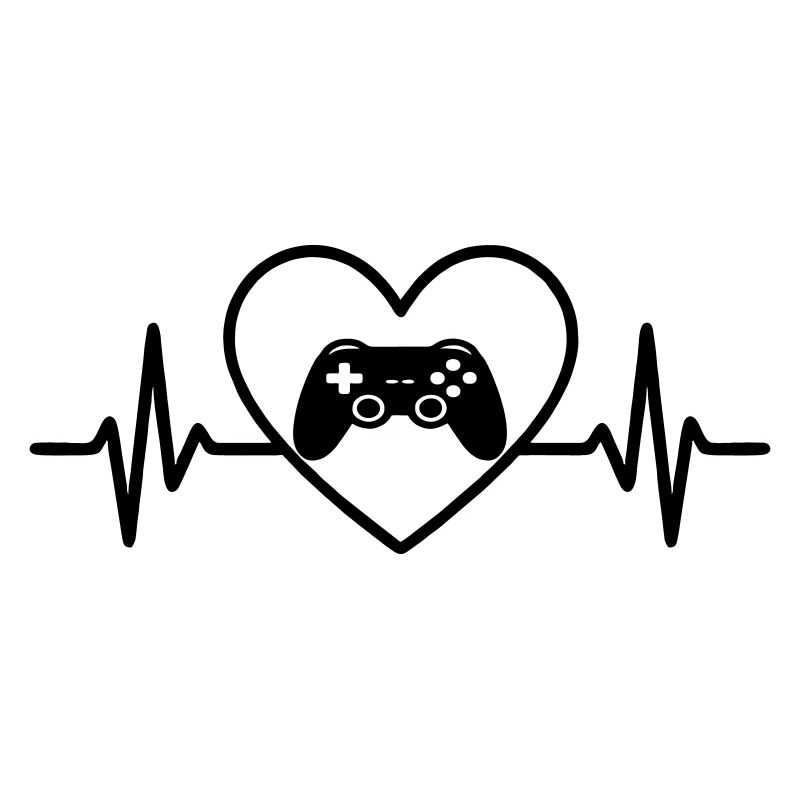 Video Game Controller Heart Gamer