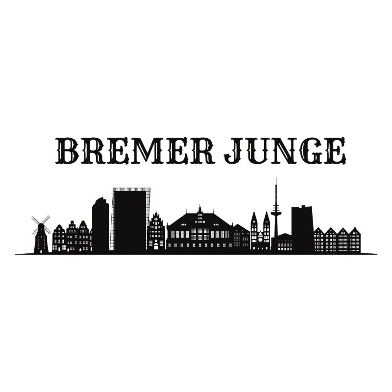 Bremen Boy Skyline Silhouette