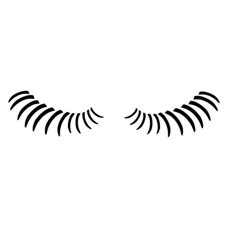 Eye lashes looking down.