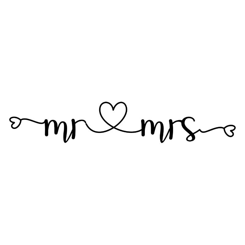 Mr & Mrs Heart Design for Wedding