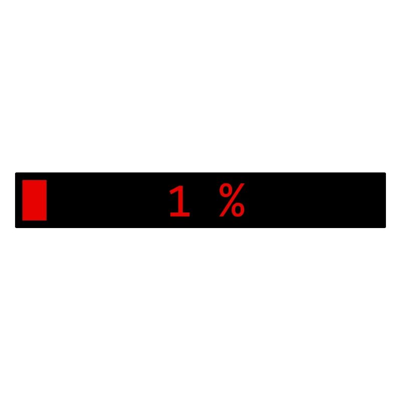 Rechteckige Ladeleiste Schwarz Rot 1%