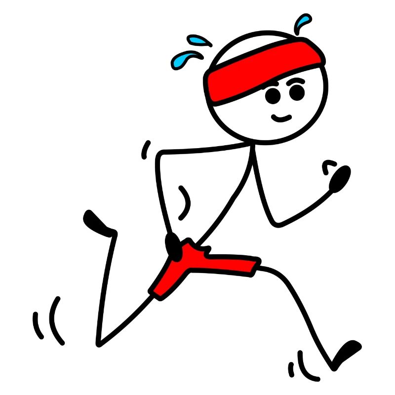 I run, runner with sweatband