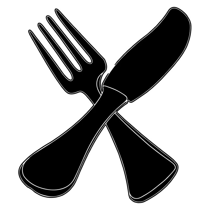 Besteck Messer und Gabel