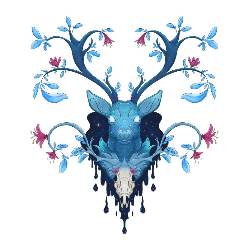 Blue Ink Spirits - Deer Nocturne aux Bois Fleuris