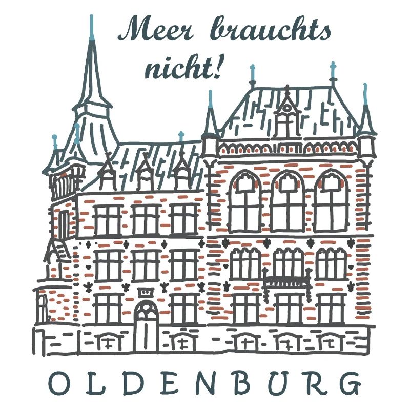 Oldenburg, Old Town, Germany Drawing