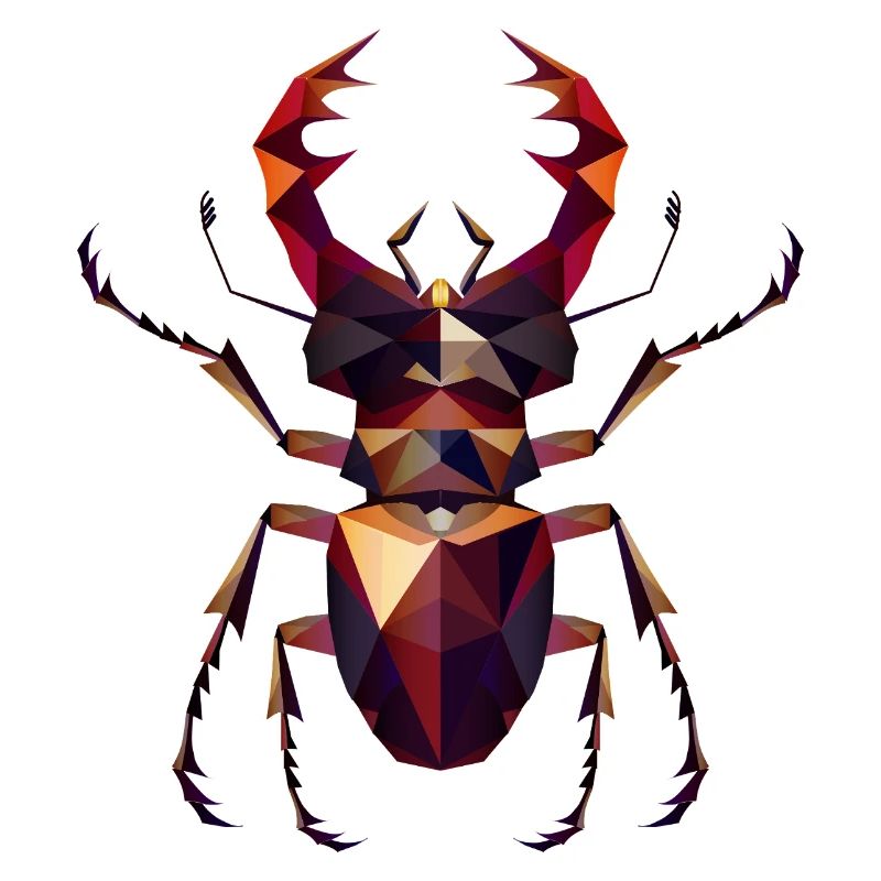 impressive stag in modern style