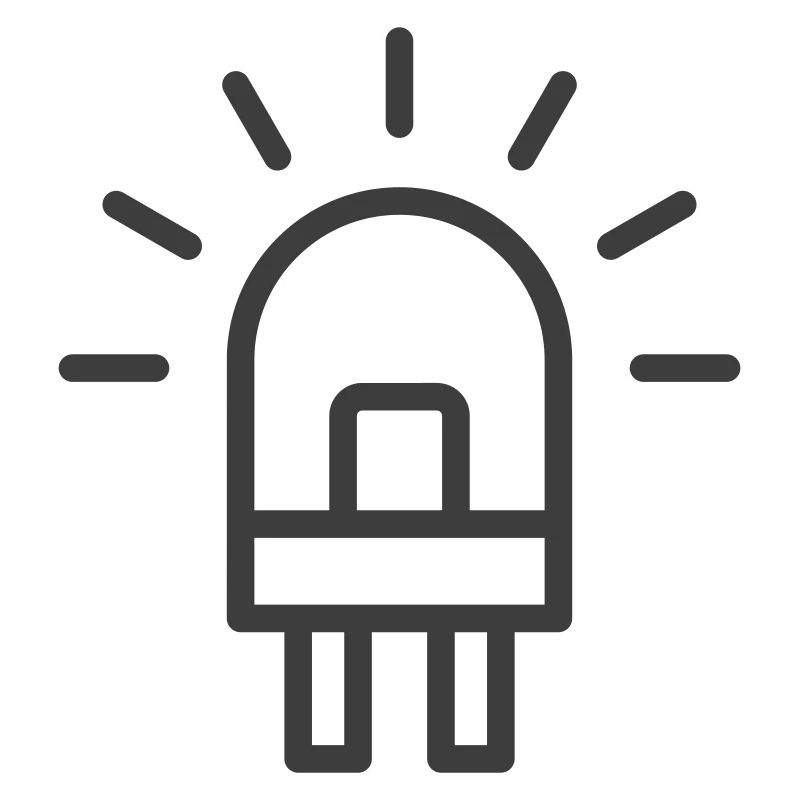LED-Glühbirnen-Liniensymbol