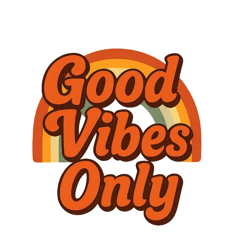 "Gute Vibes" Only Retro Rainbow