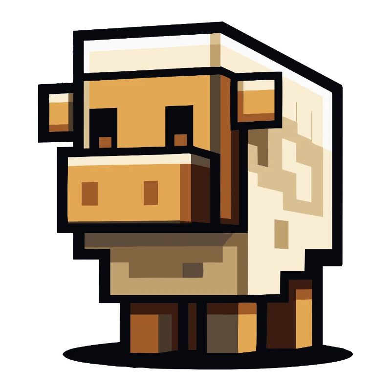 Block Sheep – Süßes Pixel Schaf